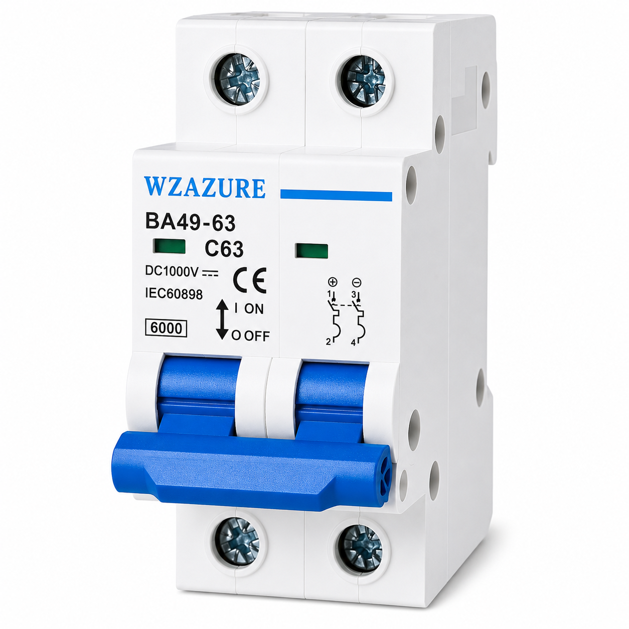 Disjoncteur DC 2P 63A 1000V